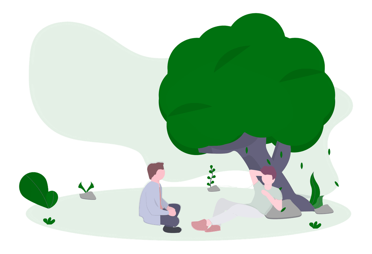 Ilustracja przedstawiająca sadzenie drzew i korzyści ekologiczne wynikające z regeneracji akumulatorów